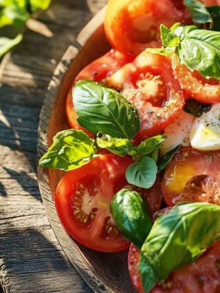 Tomaten Basilikum Salat